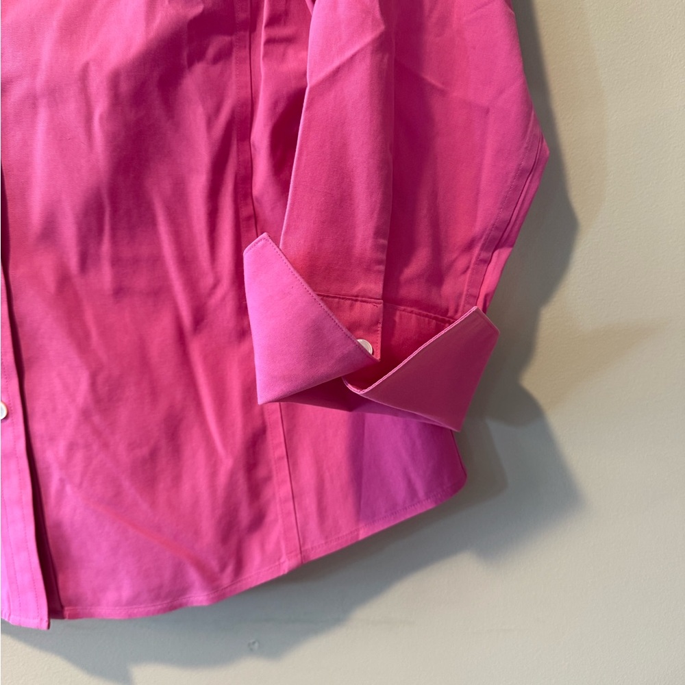 Talbots Wrinkle Resistant Pink Cotton Shirt - Picture 10 of 16